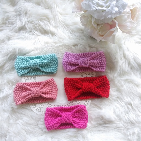 5 Crochet Turban Headband Kids Girls - Picture 3 of 3